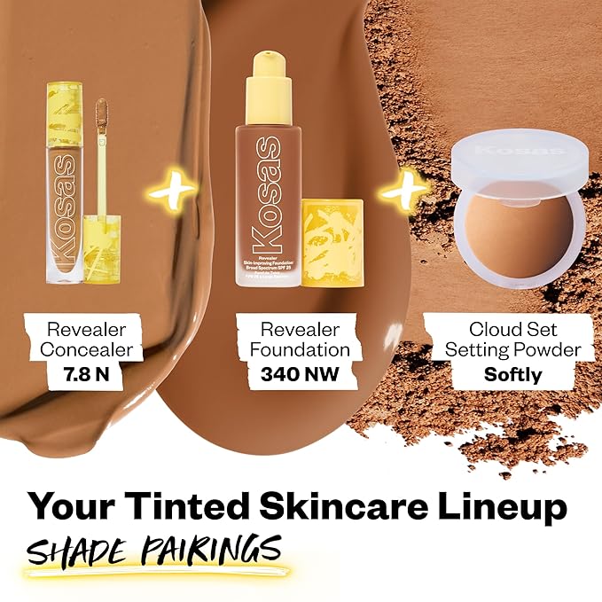 Kosas Revealer Concealer - Medium Coverage Makeup with 7.8 N)