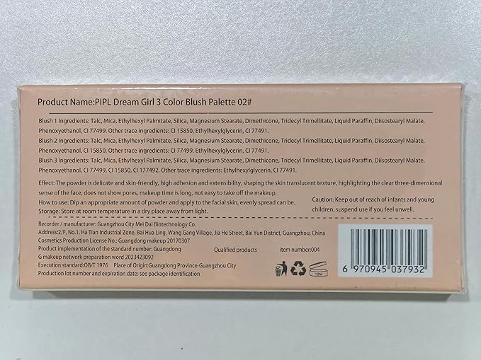 3 Color Matte Pink Blush Palette with Brush, Long Lasting Cheek Makeup, Smooth and Light Blush Powder for Face Beauty