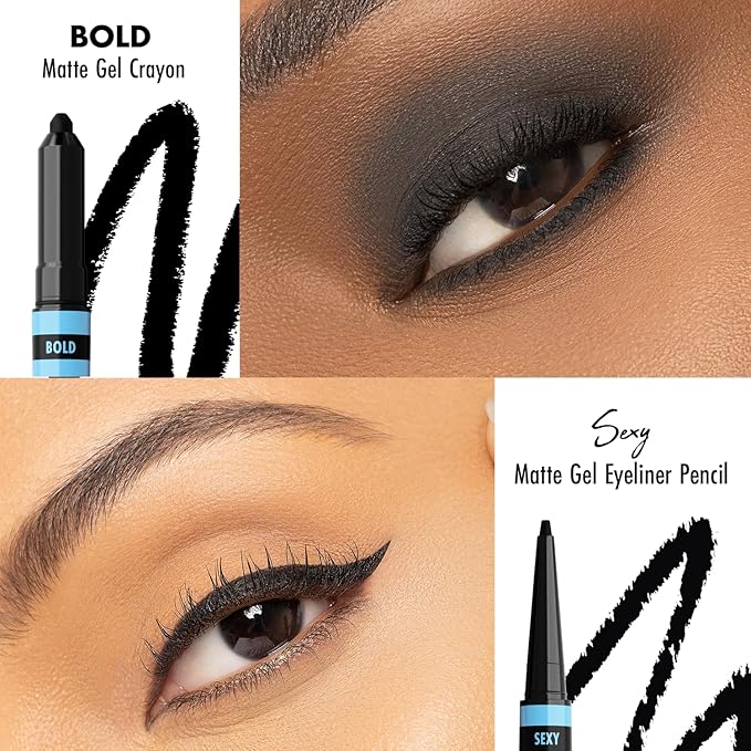 Black Radiance Bold & Sexy Gel Eyeliner,Waterproof Dual-Ended Retractable, Buildable & Blendable Smudge-Proof Smooth Matte Finish, Cruelty-Free & Vegan- After Hours