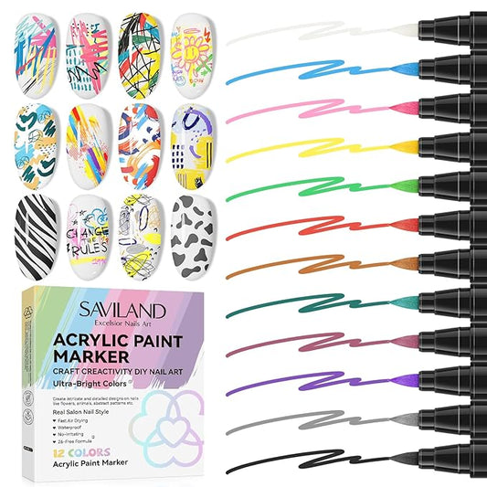 Saviland nail art pens set: