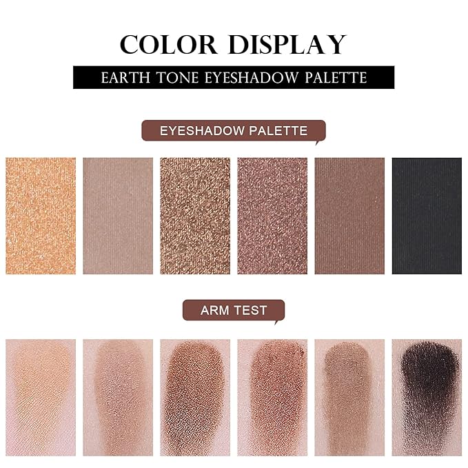 Naked Eyeshadow Palette, 12 Natural Nude Colors Longwearing