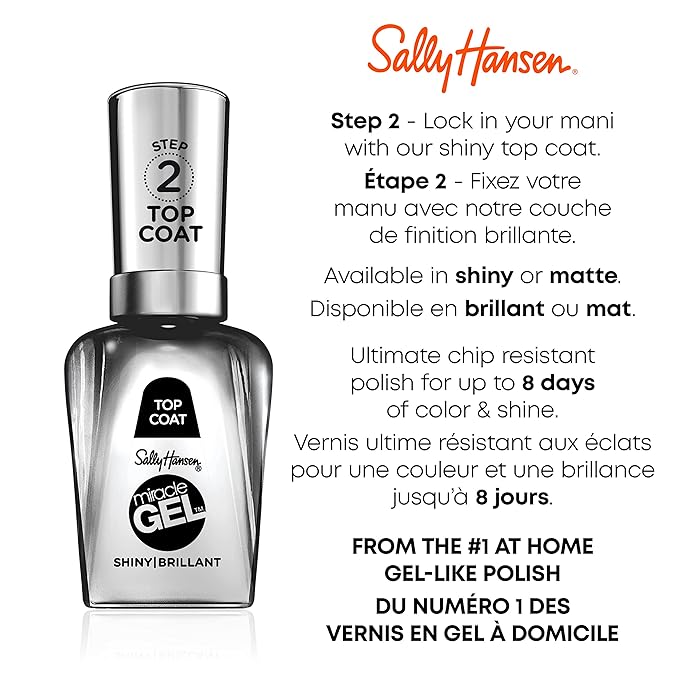 Sally Hansen Miracle Gel™, Oaseas, Long Lasting, Gel-Like Formula, No UV Lamp Needed, Blue Nail Polish