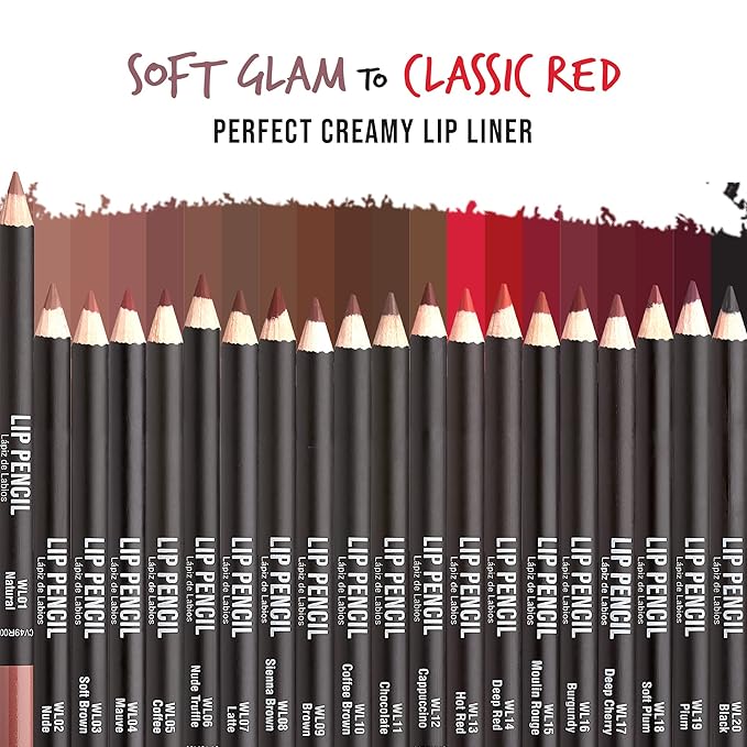 KISS New York Professional Slim Lip Pencil, Creamy Soft Lip Liner, Smooth Long-Lasting Rich Lip Color, Natural Lip Makeup, Water-Resistant Lip Crayon (Natural)