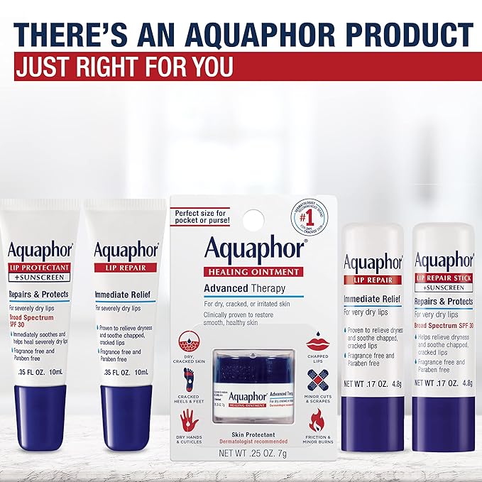 Aquaphor Lip Repair Tubes, Lip Ointment