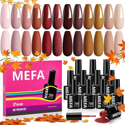 Mefa fall winter gel nail