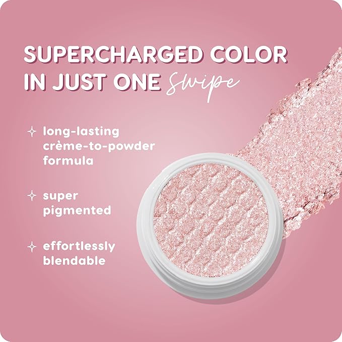 ColourPop Super Shock Shadow - High-Pigment, Crème-Powder Eye Makeup - Single Glitter Eyeshadow with Minimal Fallout and Unique Bouncy Texture - Baby Pink Eyeshadow - Frog (0.07 oz)
