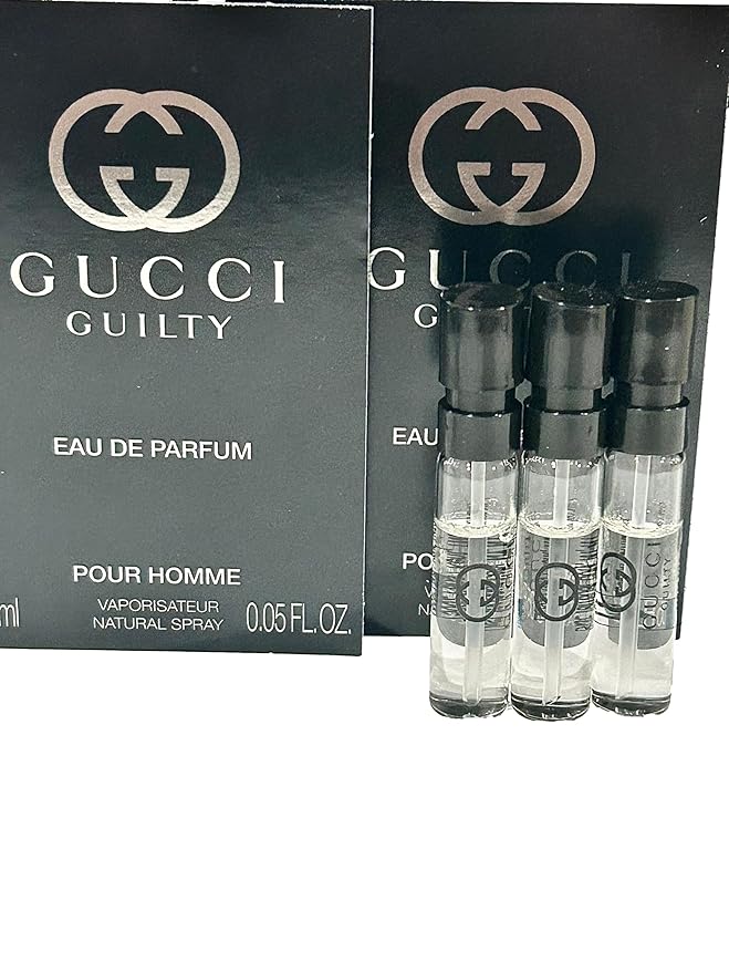 Gucci Guilty Sample Perfume MEN Guilty Guilty PARFUM Spray Pour Homme Size 1.5 ML / 0.05 (set of 3)