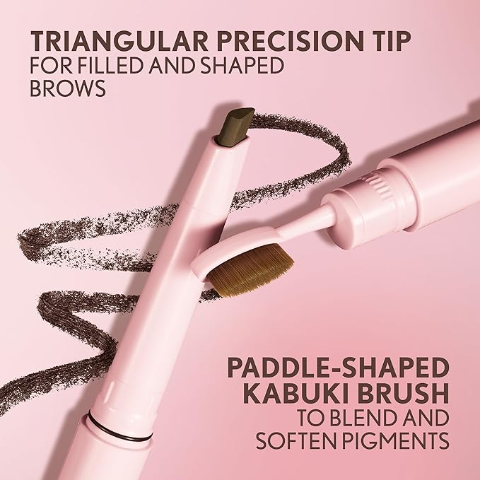 Covergirl Clean Fresh Brow Filler Pomade, 600 Dark Brown, Eyebrow Pencil, Ultra-Precise Tip, Creamy Formula, Highly Pigmented, Soft Matte Finish, Vegan Formula, 0.007oz