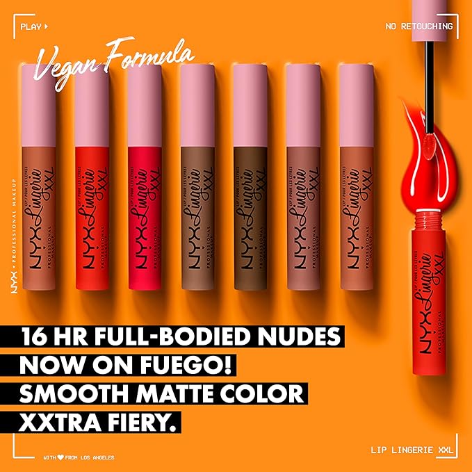 NYX PROFESSIONAL MAKEUP Lip Lingerie XXL Matte Liquid Lipstick - Goin Desnuda (Chocolate Brown)