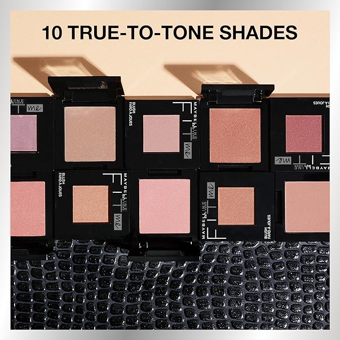 Maybelline Fit Me Blush, Lightweight, Smooth, Blendable, Long-lasting All-Day Face Enhancing Makeup Color, Plum, 1 Count
