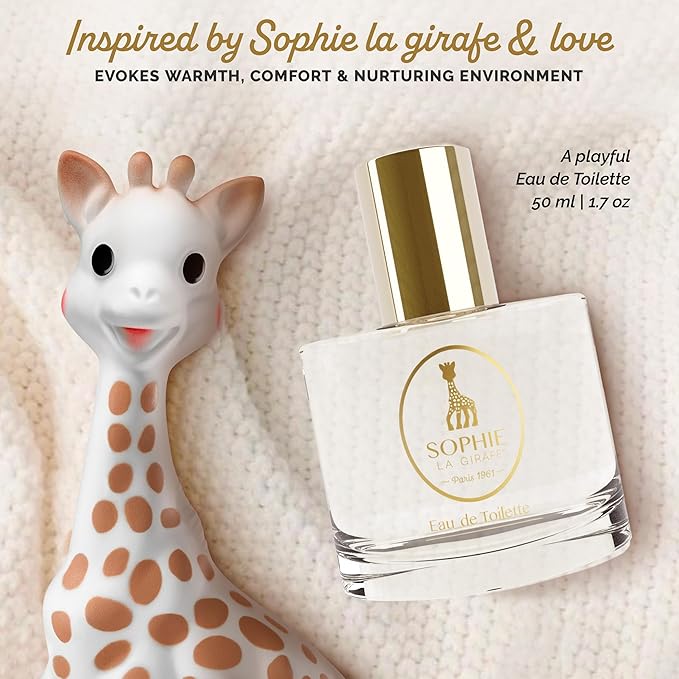 Sophie la girafe Eau de Toilette | Includes Sophie Teether | Nostalgic Childhood Scent of Citrus & Vanilla (50 ml or 1.7 fl oz)