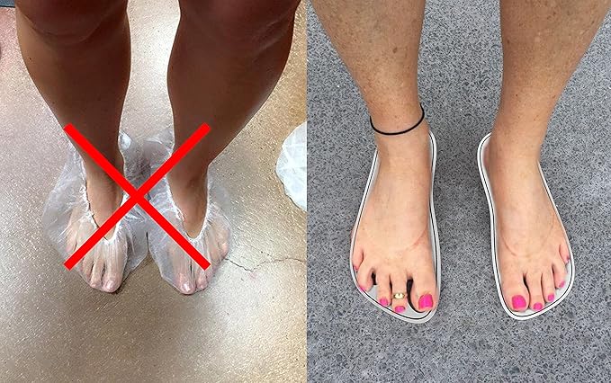 Black 120Pairs(240Feets) Disposable Spray Tan Feet Protector Pads for Sunless Airbrush Tanning