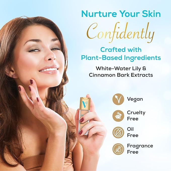 Veil Cosmetics Complexion Fix Liquid Foundation – Buildable Tan Gold) 4G