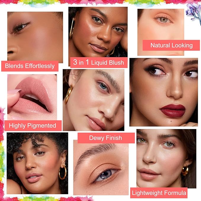 Pink Liquid Blush Makeup, Liquid Blush for Cheeks, Fl Oz(02#)