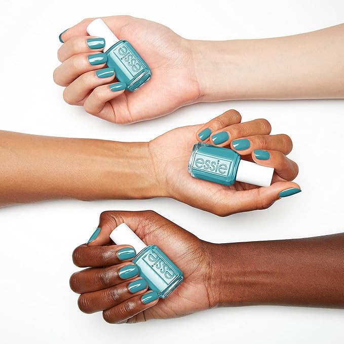 essie Gel Setter Nail Polish Kit, Aqua Blue Nail Polish + Top Coat, In-The-Cabana, 0.46 oz each