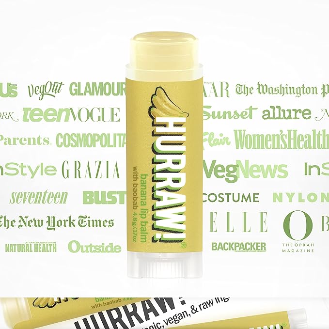 Hurraw! Banana Lip Balm: Organic, Certified