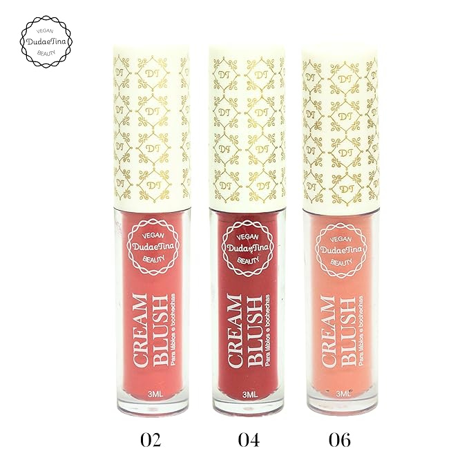 Duda e Tina 3 in 1 Cream Blush, - Red) 3ml