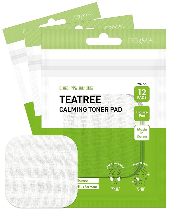 Dermal teatree calming toner pad