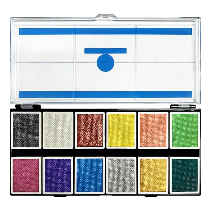 Metallic 12-Color Palette - Luxurious Water-Activated Makeup