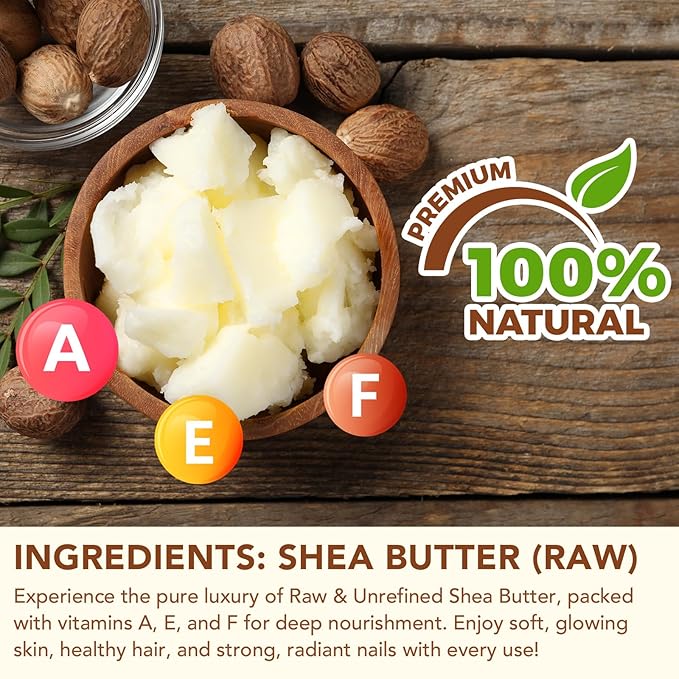 African Shea Butter 4.2oz Ivory Grade A Pure Natural Raw & Unrefined Body Butter for Dry and Cracked Skin - Moisturizing Shea Butter - Deep Nourishing Body Hair and Face