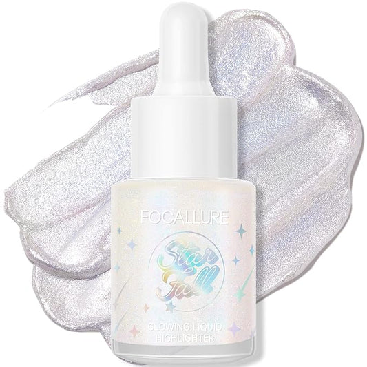 FOCALLURE Starfall Glowing Liquid Highlighter, Shimmering Body Oil,