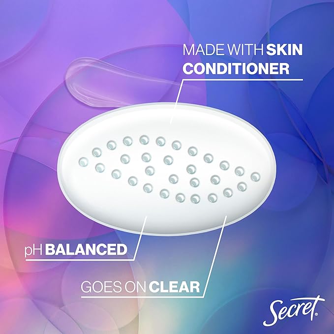 Secret Fresh Antiperspirant Deodorant for Women, 72hr Breathable Sweat & Odor Protection, Instant Freshness & Gentle, PH Balancing Minerals, Clear Gel, Delicate Rose Scent, 2.6 oz (Pack of 2)