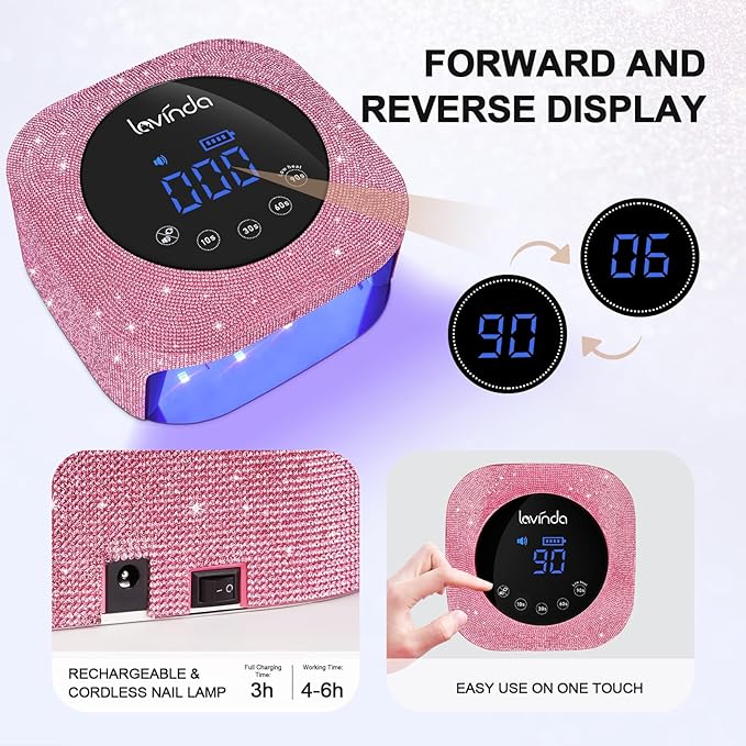 Uv nail lamp 54w, cordless