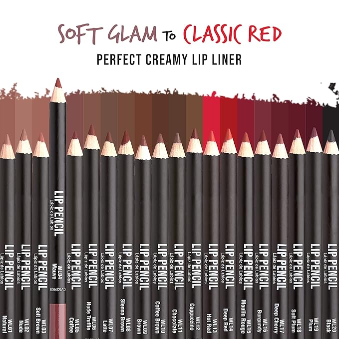 KISS New York Professional Slim Lip Pencil, Creamy Soft Lip Liner, Smooth Long-Lasting Rich Lip Color, Natural Lip Makeup, Water-Resistant Lip Crayon (Mauve)