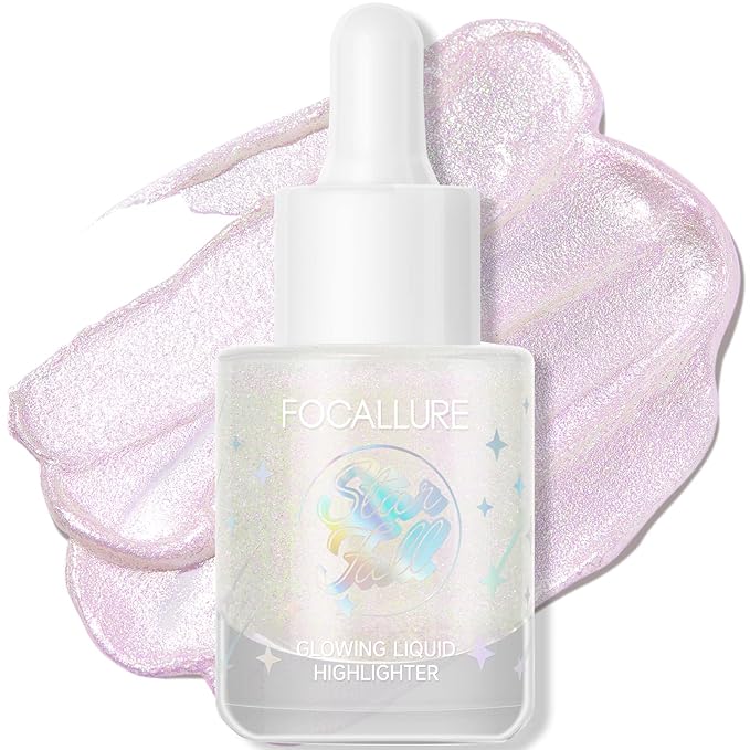 FOCALLURE Starfall Glowing Liquid Highlighter, Shimmering Body Oil,