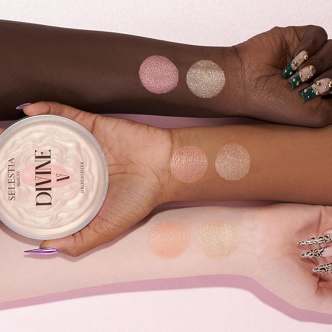 Highlighter Makeup Powder Divine V - Highlighter Powder Powder Highlighter, 0.53 Oz