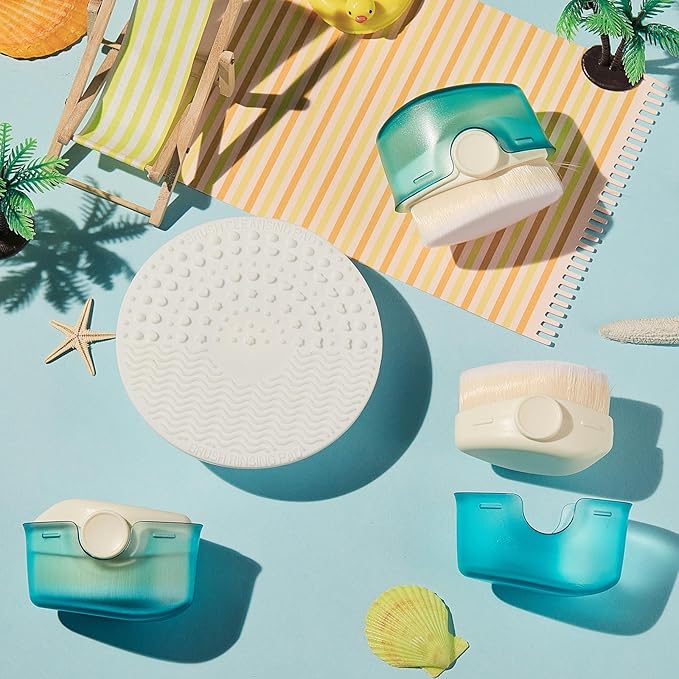 4 Pcs Sunscreen Applicator for Kids,sunscreen Brush Sunblock Applicator with Protective Case for Kids Baby Adult Sun Lotion Applicator Sun Cream Brush for Kids Women