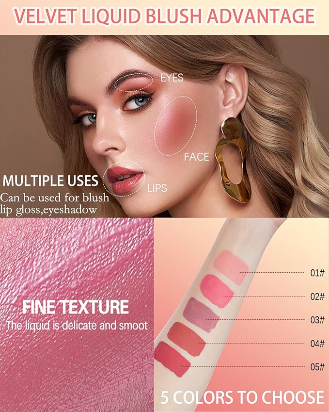 Velvet Liquid Blush Wand, Creme Blush Makeup Stick,Blush for Women-04