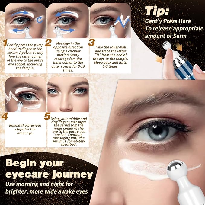 Caffeine eye cream and 24k