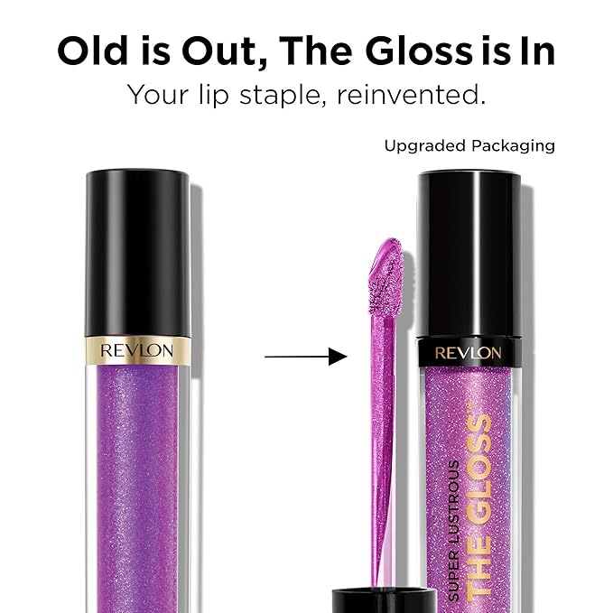 Revlon Super Lustrous Lip Gloss, Non-Sticky, Hydrating, High Shine Finish, 300 All That Glitters, 0.13 oz