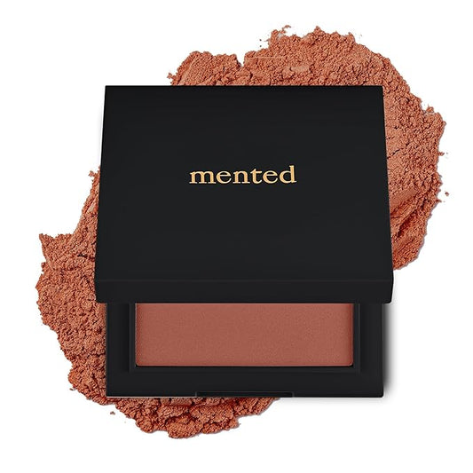 Mented Cosmetics Made in Italy, Cruelty Free Makeup, Vegan, Paraben Free, Shimmer Cheek Blush Palette for Face, Powder Face Blush for Women with Vitamin E, 0.2oz/7g, Clay too Much