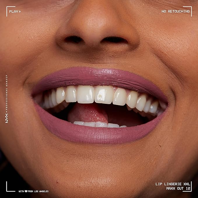 NYX PROFESSIONAL MAKEUP Lip Lingerie XXL Matte Liquid Lipstick - Maxx Out (Cool Toned Light Pink)