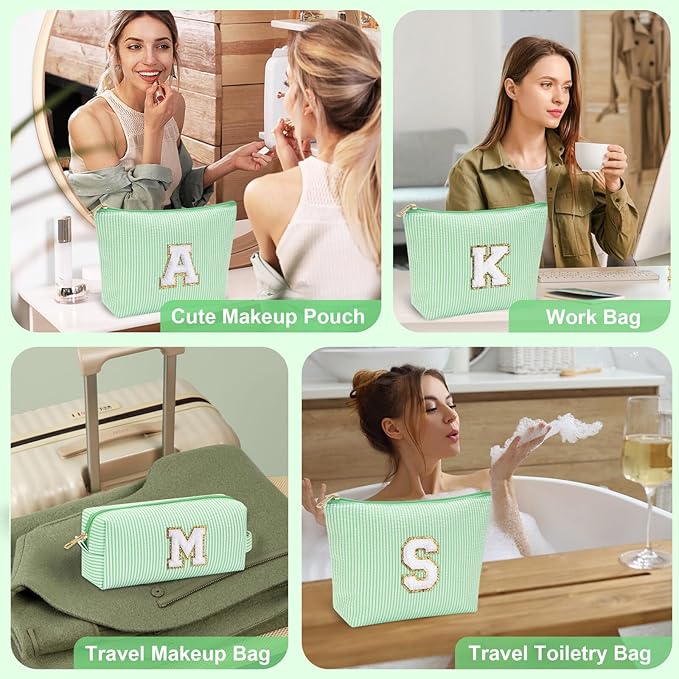 Yoolife initial makeup bag for