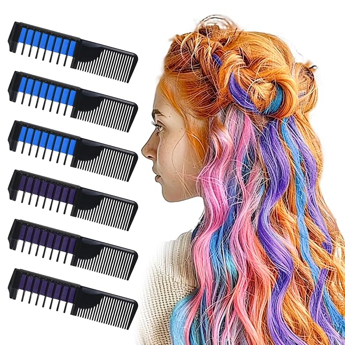 6 PCS Hair Chalk Comb