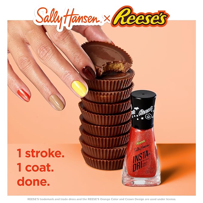 Sally Hansen Insta-Dri, Rep, Nail Polish Quick Dry, One-Coat Application, Doesn't Chip, Long-Lasting, Perfect for on the Go, 0.3oz