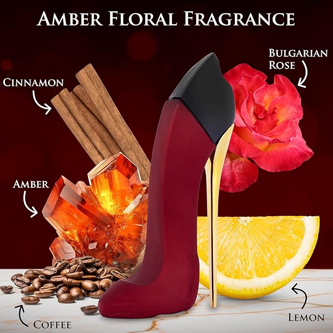 Bad Girl Velvet for Women Eau De Parfum 3.4 fl Oz- Sweet, Warm & Powdery Tone - Combination of Tonka Bean, Vanilla & Praline - Free of Paraben, Vegan & Cruelty-Free - Elegant 100ml bottle