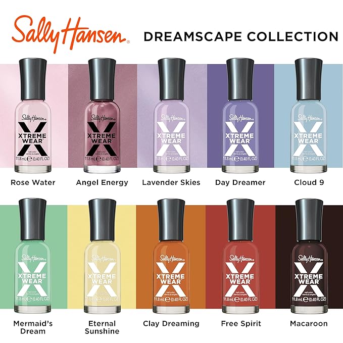 Sally Hansen Xtreme Wear, Cloud 9, Nail Polish, Doesn't Chip, Beautiful Colors, Long Lasting, Fade Resistant, Easy to Apply, 0.4oz (Pack of 3)