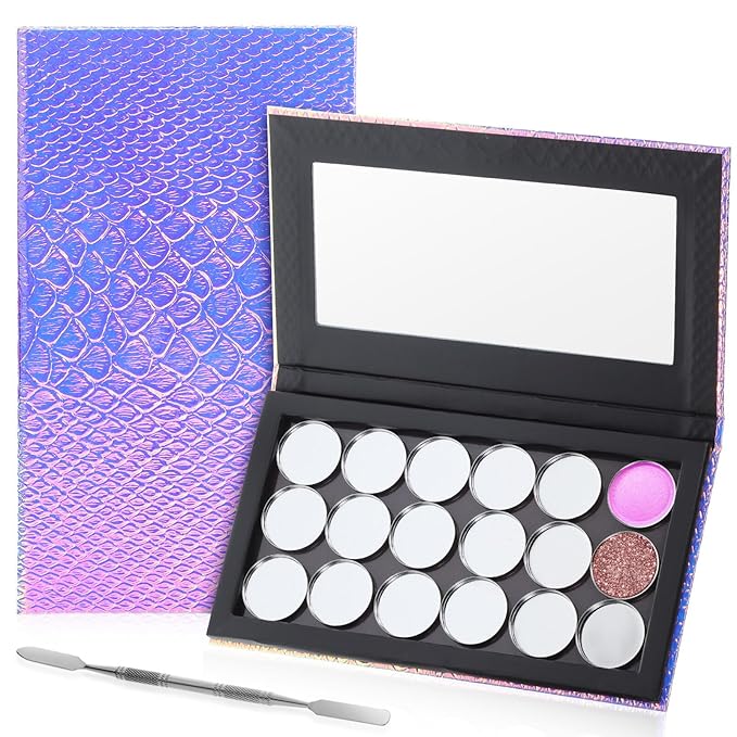 Beaupretty Empty Magnetic Eyeshadow Palette Mermaid Makeup Palette