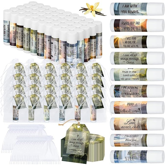 50 Sets Lip Balms Christian Gifts Flavor