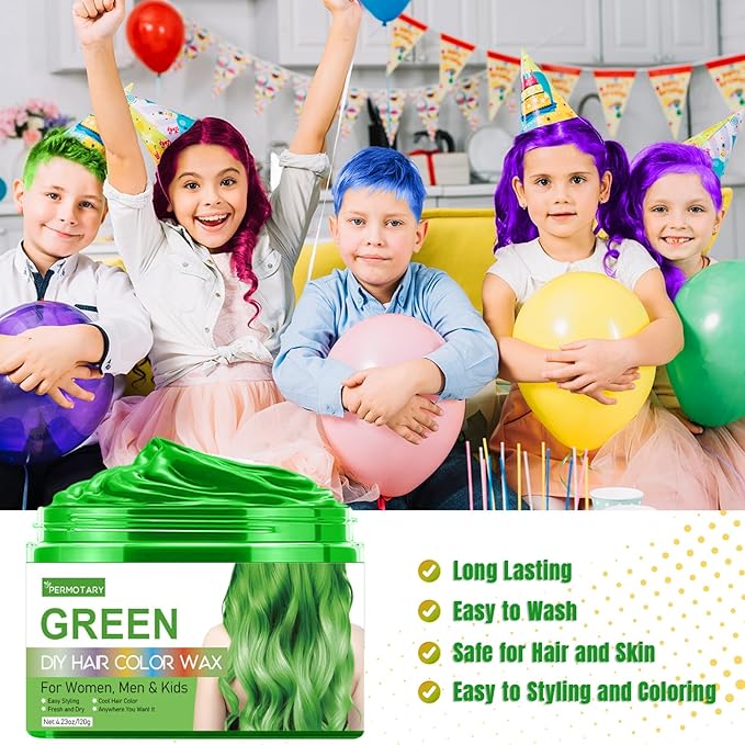 Permotary 6 Colors Temporary Hair