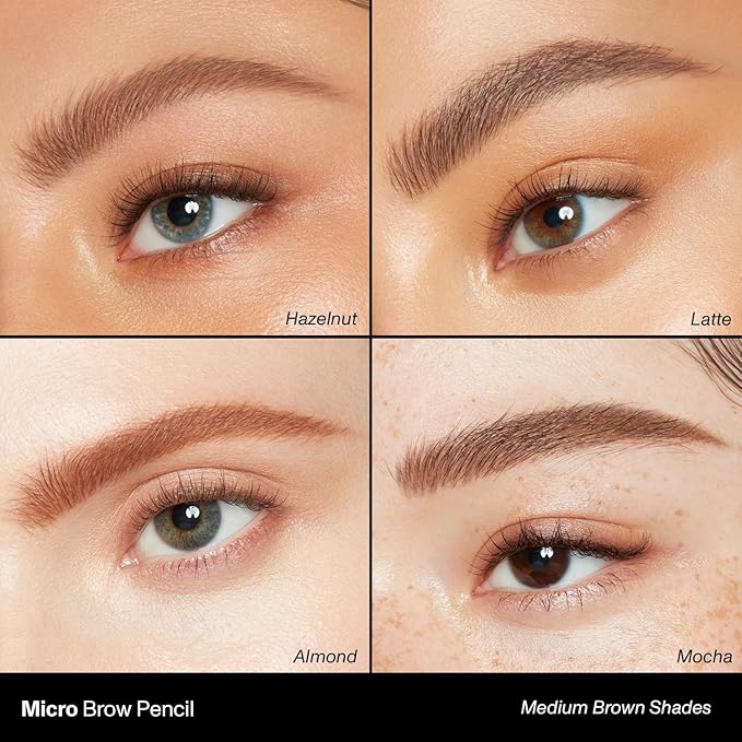 Morphe Micro Dual Eyebrow Pencil - Dual-Ended Brow Pencil Featuring a Retractable, Ultra-Precise, Pointed Tip - Richly Pigmented, Smooth-Gliding, Long-Lasting Wax Formula - Mocha (0.003 oz)