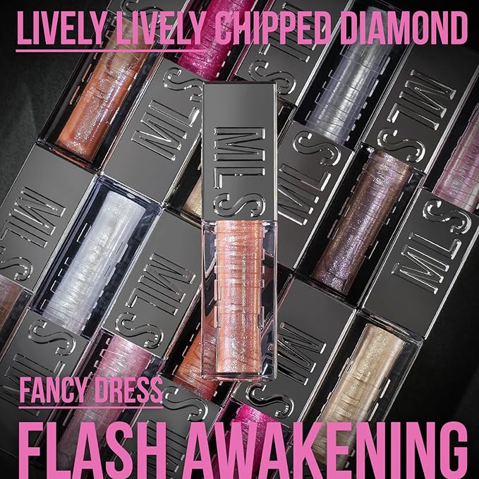 Mirror Glitter Lipstick, Sparkling Shimmer High Pigment Waterproof Long Lasting Lip Gloss, Shimmer Moisturizer Lip Gloss, Diamond Shiny Bold Glow Lip Stain for Lip Makeup (C14, 0.11 fl.oz)