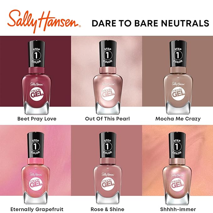 Sally Hansen Miracle Gel™, Terra-Coppa, Long Lasting, Gel-Like Formula, No UV Lamp Needed, Orange Nail Polish