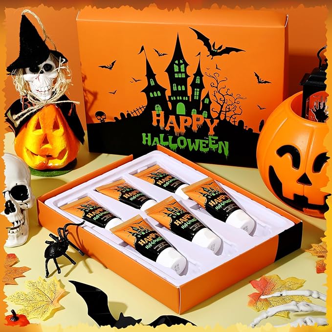 6 Pcs Halloween Gifts Travel Size Sunscreen Spf 30 Mini Sunscreen Lotion 1oz Travel Water Resistant Sunscreen Lotion for Halloween Party Favors(Halloween)