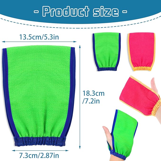 6 pcs exfoliating washcloth, korean