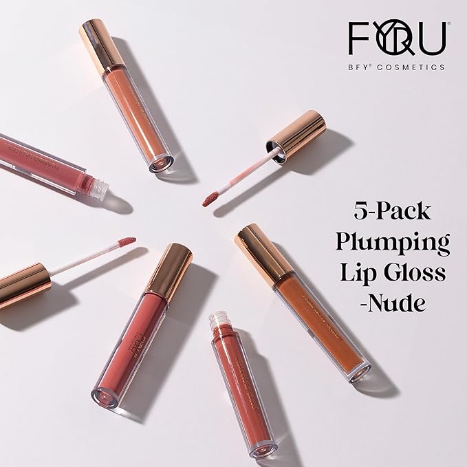 BFY Cosmetics 5-Pack Plumping Lip Gloss - Nude
